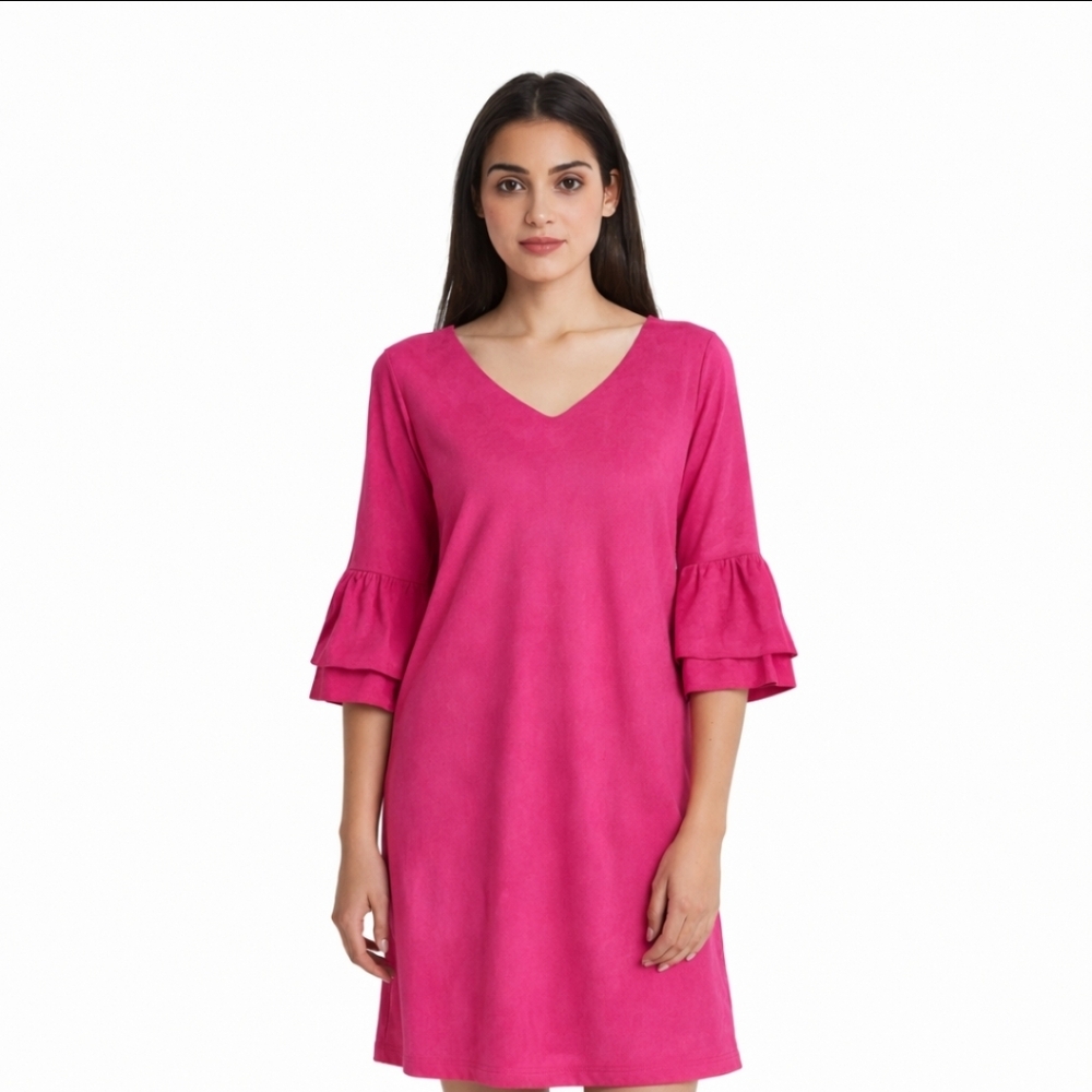 Belongsei Pink Boho Midi Dress Size XL